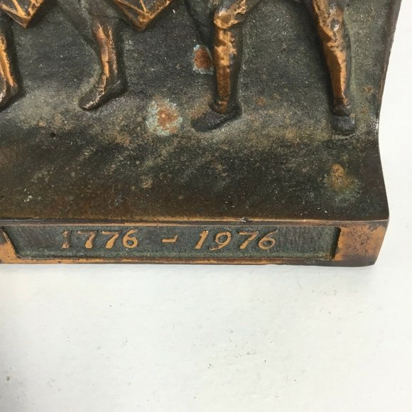1776 bronze book end heavy door stop 1776-1976 - Picture 2 of 7